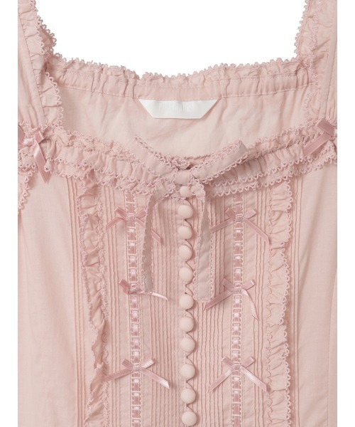 PINK HOUSE（ピンクハウス） ブラウス シャツ フリル使いローン