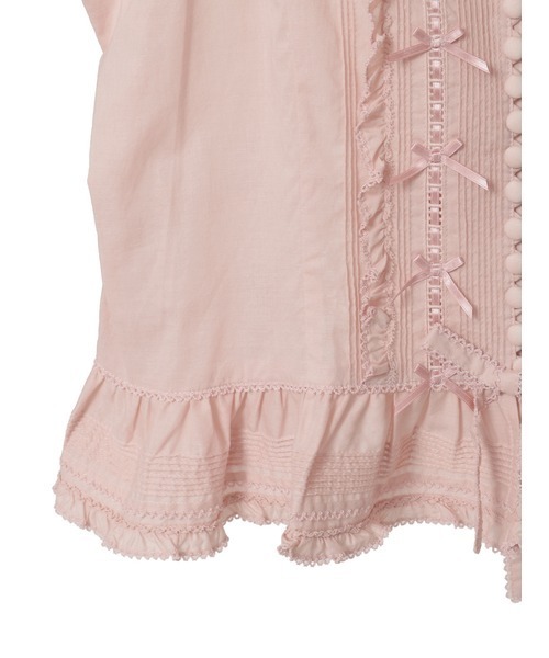 PINK HOUSE（ピンクハウス） ブラウス シャツ フリル使いローン