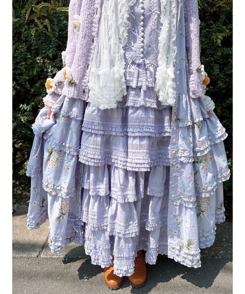 PINK HOUSE（ピンクハウス） ブラウス シャツ フリル使いローン