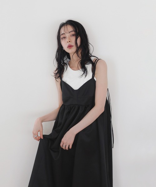 「LIAN」 キャミソールワンピース FREE ブラック レディース_画像2