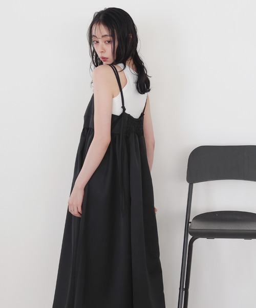 「LIAN」 キャミソールワンピース FREE ブラック レディース_画像6