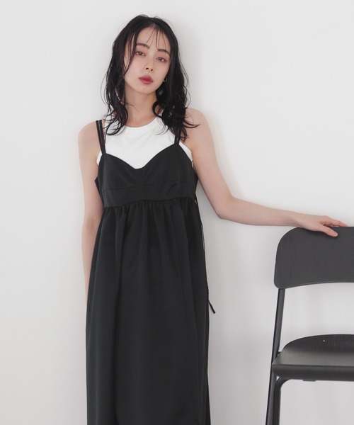 「LIAN」 キャミソールワンピース FREE ブラック レディース_画像7