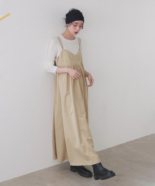 「LIAN」 キャミソールワンピース FREE ブラック レディース_画像9