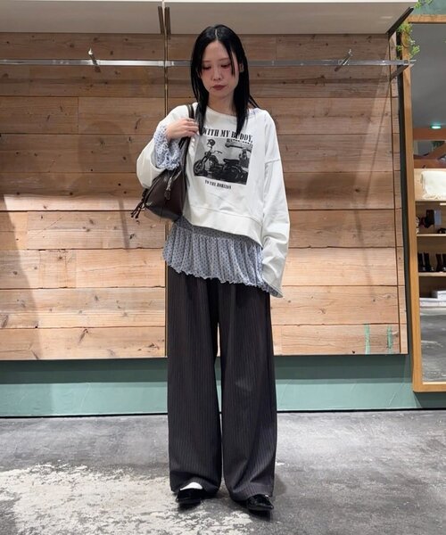 トップス pois compact long tee CIAOPANIC TYPY（チャオパニックティピー） tシャツ ふんわりタッチ