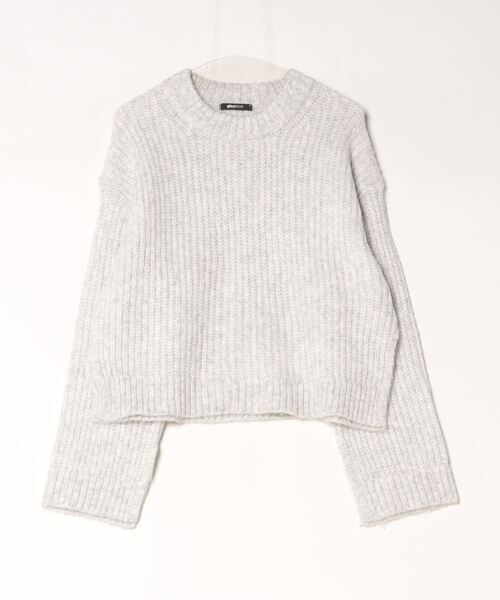 「gina tricot」 長袖ニット M ライトグレー レディース_画像3