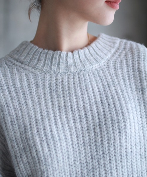 「gina tricot」 長袖ニット M ライトグレー レディース_画像5