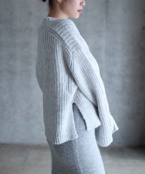 「gina tricot」 長袖ニット M ライトグレー レディース_画像7