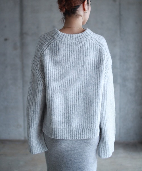 「gina tricot」 長袖ニット M ライトグレー レディース_画像8