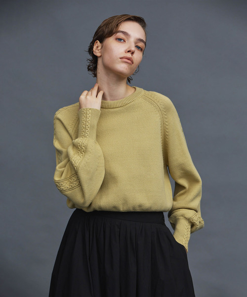 「N.O.R.C」 長袖ニット フリー グレー レディース_画像9