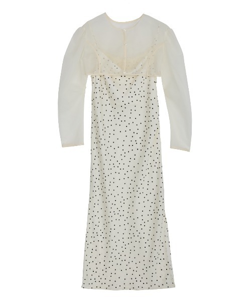 Ameri（アメリ） パーティードレス ドレス RANDOM DOT SHEER LAYERED