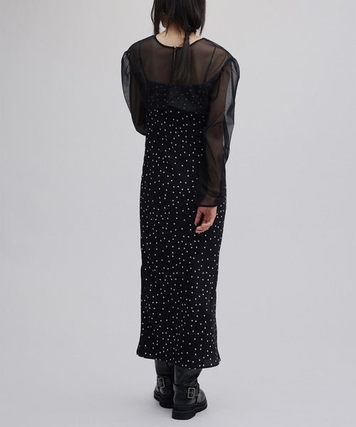 Ameri（アメリ） パーティードレス ドレス RANDOM DOT SHEER LAYERED