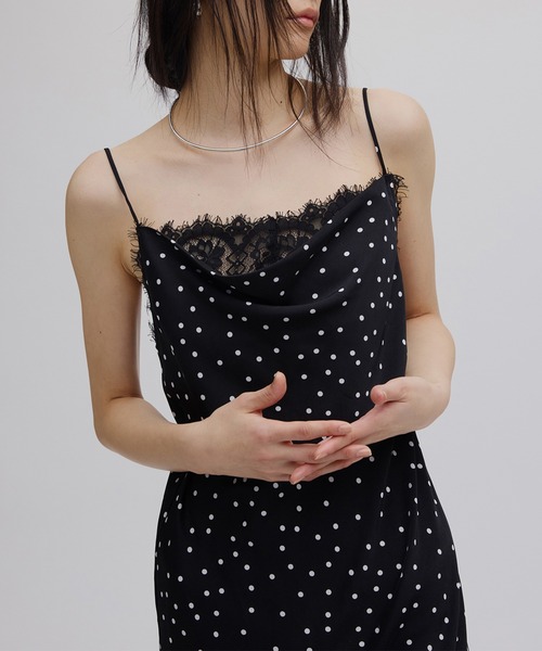 Ameri（アメリ） ドレス RANDOM DOT SHEER LAYERED DRESS : ZOZOTOWN