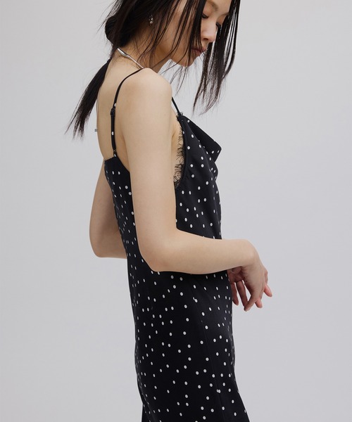 Ameri（アメリ） ドレス RANDOM DOT SHEER LAYERED DRESS : ZOZOTOWN