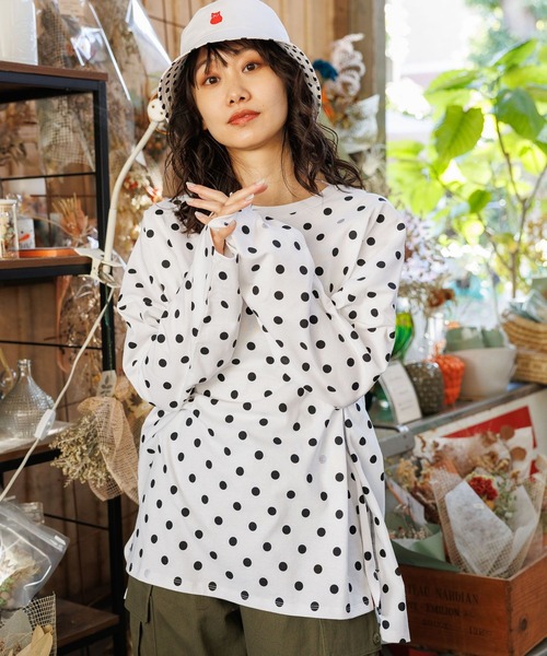 「FRAPBOIS half」 長袖カットソー LARGE ホワイト レディース_画像3