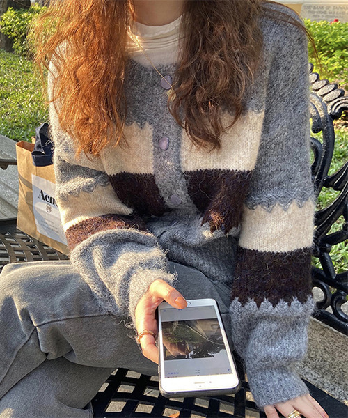 「c.u.l」 ニットカーディガン FREE アイボリー レディース_画像4