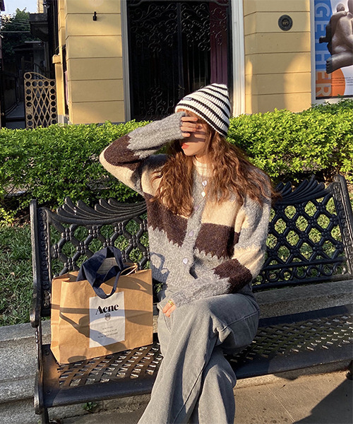 「c.u.l」 ニットカーディガン FREE アイボリー レディース_画像5