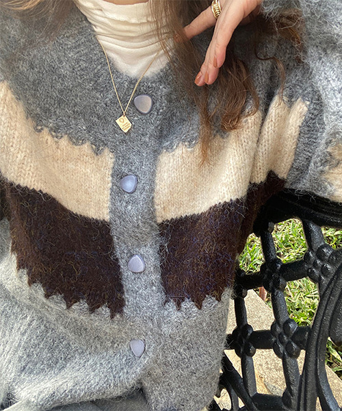 「c.u.l」 ニットカーディガン FREE アイボリー レディース_画像6