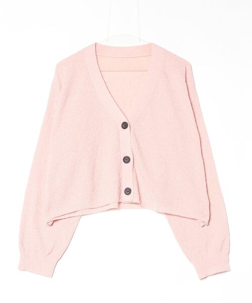 「Shelly island」 ニットカーディガン FREE ピンク レディース_画像2