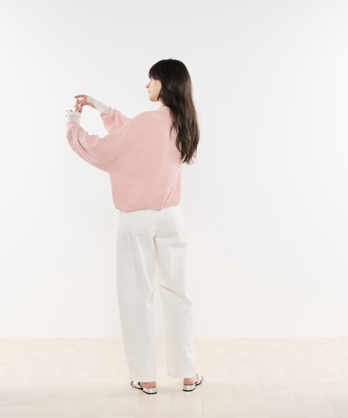 「Shelly island」 ニットカーディガン FREE ピンク レディース_画像8