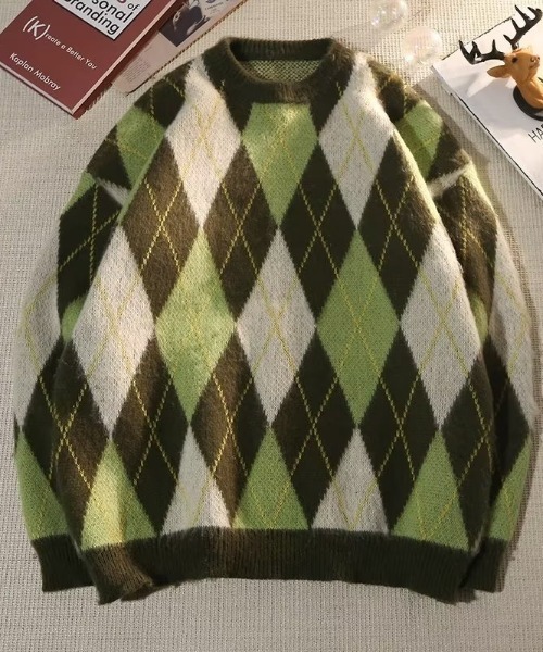 「B.R.U」 長袖ニット FREE グリーン メンズの画像9