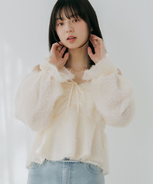 bluelea♡pinkジャガードブラウス Amazon.co.jp: タグ付き bluelea ブルレア ジャガード ブラウス