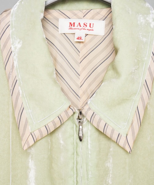 「M A S U」UNEVEN VELVET JACKET メンズの画像