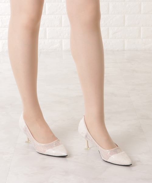 「Lace Ladies」 パンプス 24 ブラック レディース_画像4