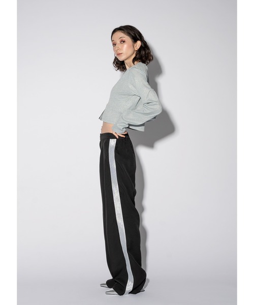 「Adoon plain」 パンツ LARGE チャコールグレー レディース_画像5