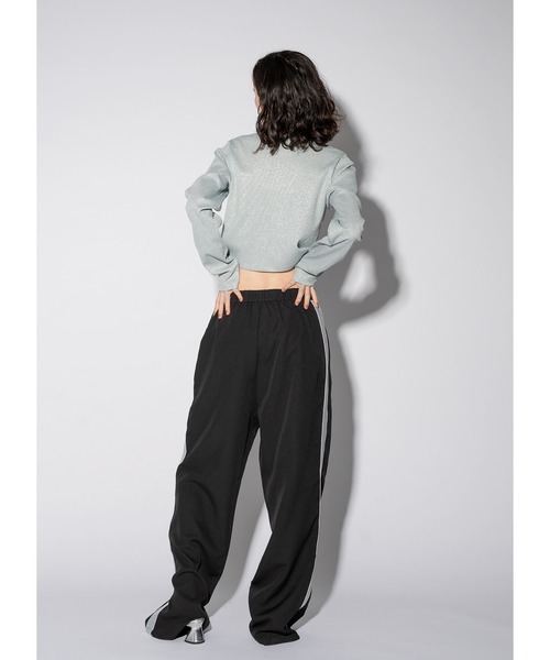 「Adoon plain」 パンツ LARGE チャコールグレー レディース_画像6