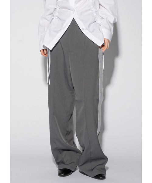 「Adoon plain」 パンツ LARGE チャコールグレー レディース_画像9