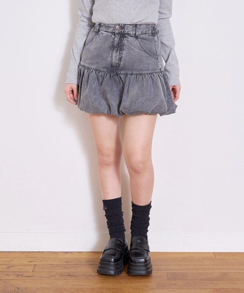 LOVETOXIC スカート 「LTXC」デニムバルーンスカート キッズ 子供服