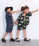 ハーフパンツ パンツ 短パン 総柄メッシュクラ...の詳細画像3