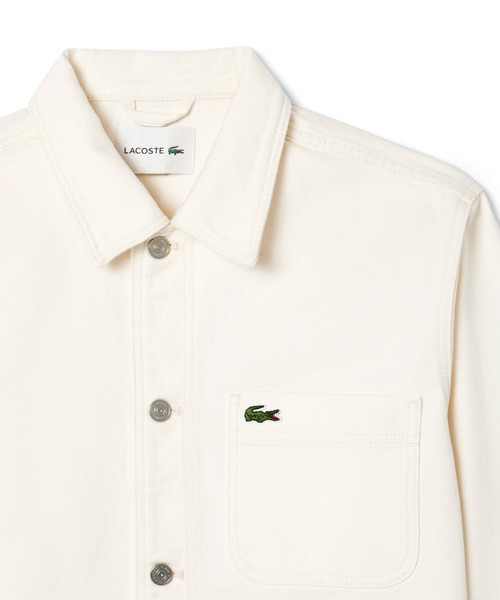 「LACOSTE」 デニムジャケット 39 インディゴブルー メンズの画像