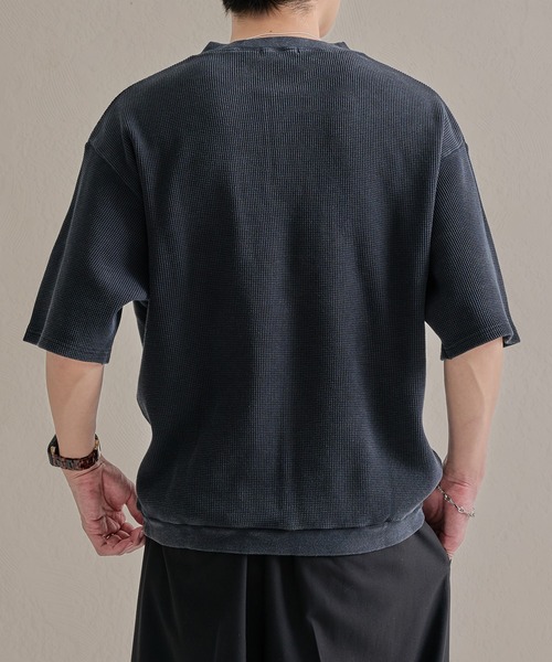 epnok tシャツ ワッフルヘンリーネック半袖Tee メンズ レディース