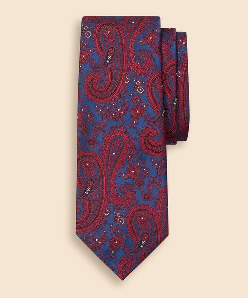 【未使用品】 ブルックスブラザーズ ネクタイ ペイズリー柄 ジャガード シルク BROOKS BROTHERS（ブルックスブラザーズ） ネクタイ シルク ラージ
