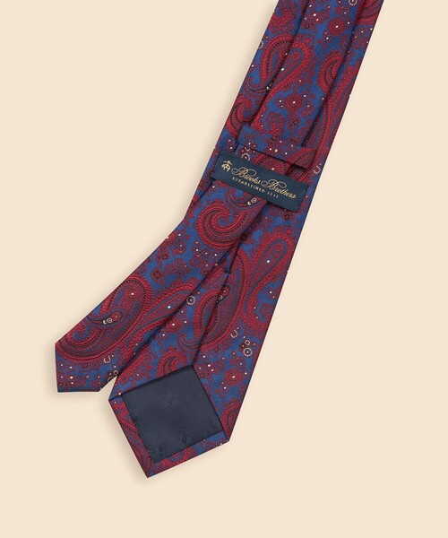 【未使用品】 ブルックスブラザーズ ネクタイ ペイズリー柄 ジャガード シルク BROOKS BROTHERS（ブルックスブラザーズ） ネクタイ シルク ラージ