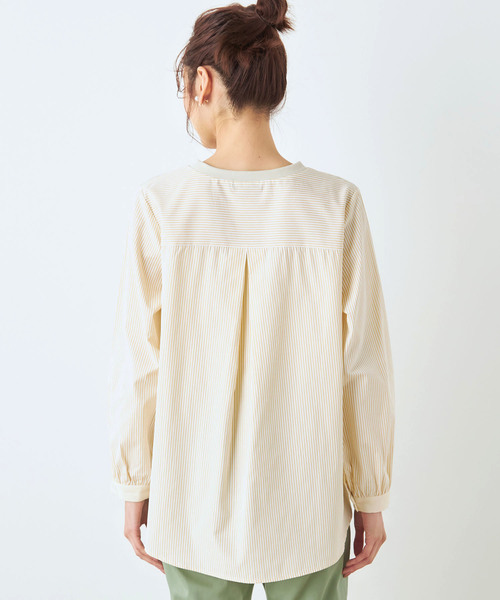 「DECOY SINCE 1981」 長袖ブラウス LL ネイビー レディース_画像3