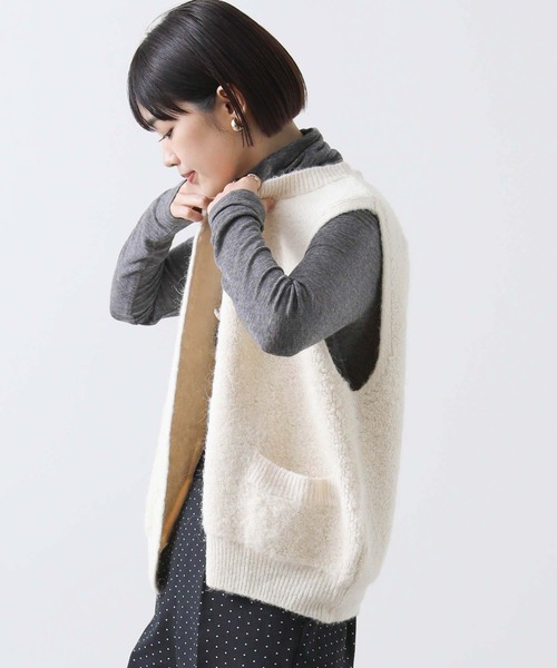 「Gready Brilliant」 ニットベスト 38 グレー レディース_画像7