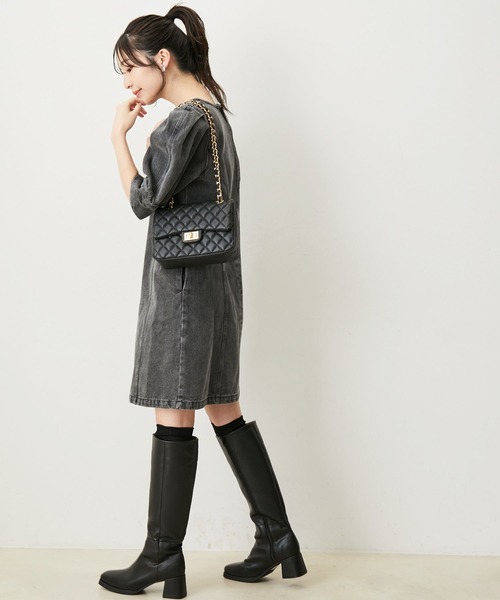 「Juze」 ロングブーツ L カーキ レディース_画像6