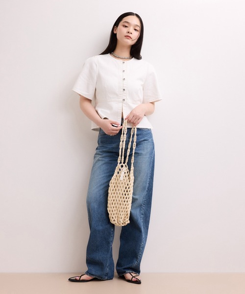 ADAM ET ROPE'（アダムエロペ） ブラウス シャツ 半袖 「WEB限定
