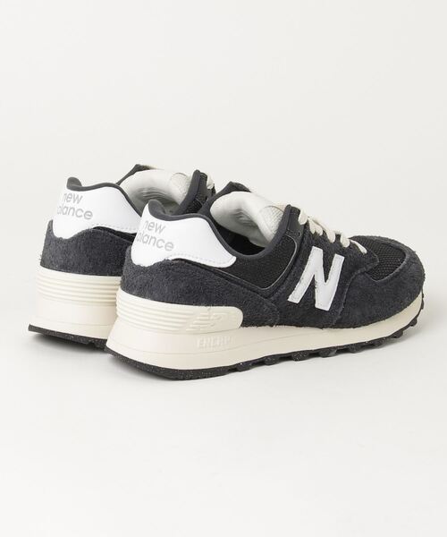 「New Balance」 ローカットスニーカー 24.5cm ブラック メンズ_画像2