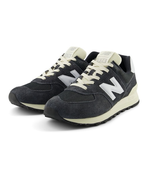 「New Balance」 ローカットスニーカー 24.5cm ブラック メンズ_画像4
