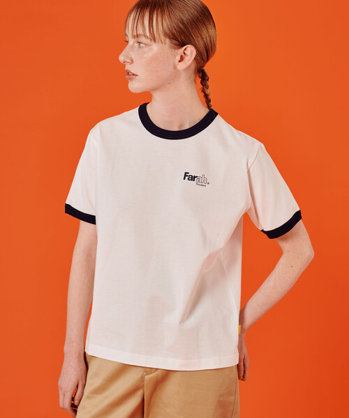 「FARAH」 半袖Tシャツ S ブルー系その他 レディース_画像3