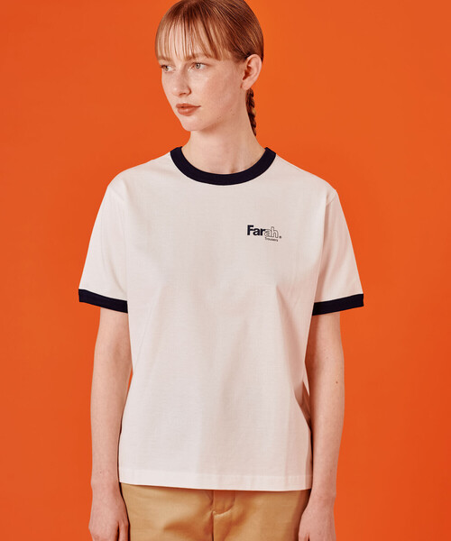 「FARAH」 半袖Tシャツ S ブルー系その他 レディース_画像4