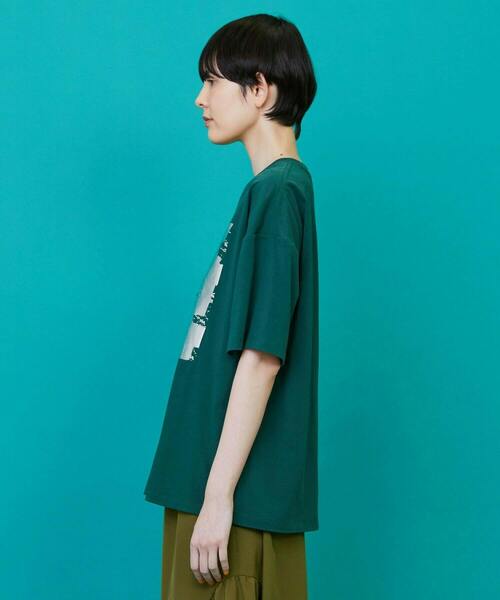 「FRAPBOIS」 半袖Tシャツ 1 グリーン レディース_画像3