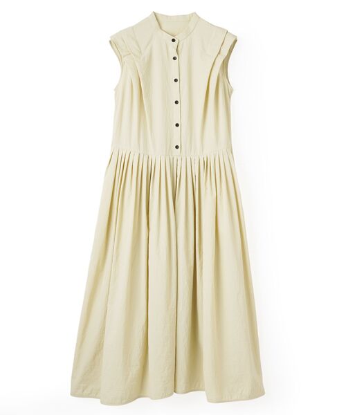 LANVIN en Bleu ワンピース ナイロンタッサータックワンピース 