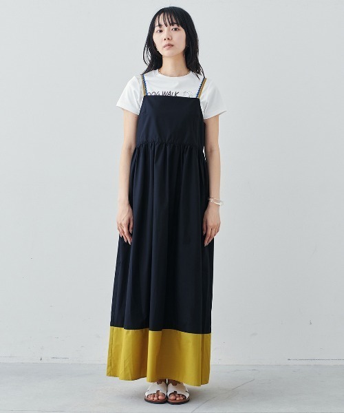 「MEDE19F」 キャミソールワンピース L ダークネイビー レディース_画像4