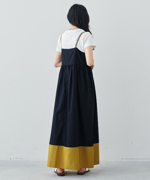 「MEDE19F」 キャミソールワンピース L ダークネイビー レディース_画像6