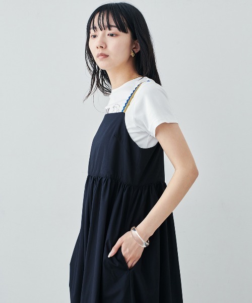 「MEDE19F」 キャミソールワンピース L ダークネイビー レディース_画像8