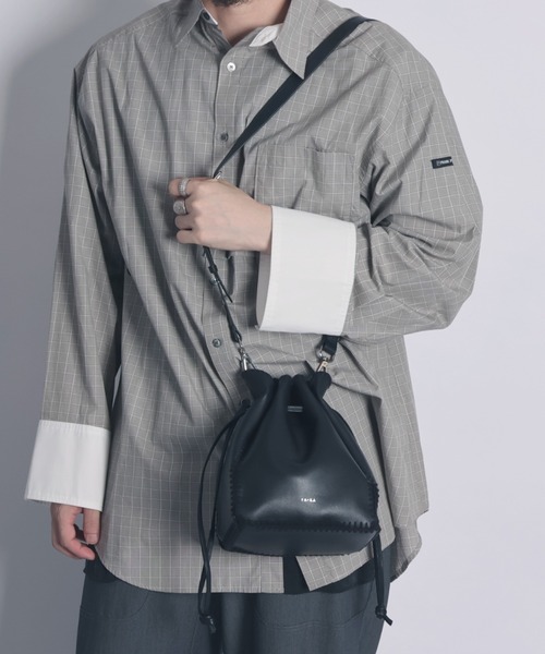 YArKA ショルダーバッグ 「YArKA/ヤーカ」real leather × knit